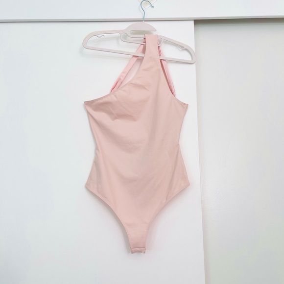 NWOT Free People Can't Stop Me Asymmetrical Bodysuit Open Back Ribbon Size Small - Picture 3 of 4